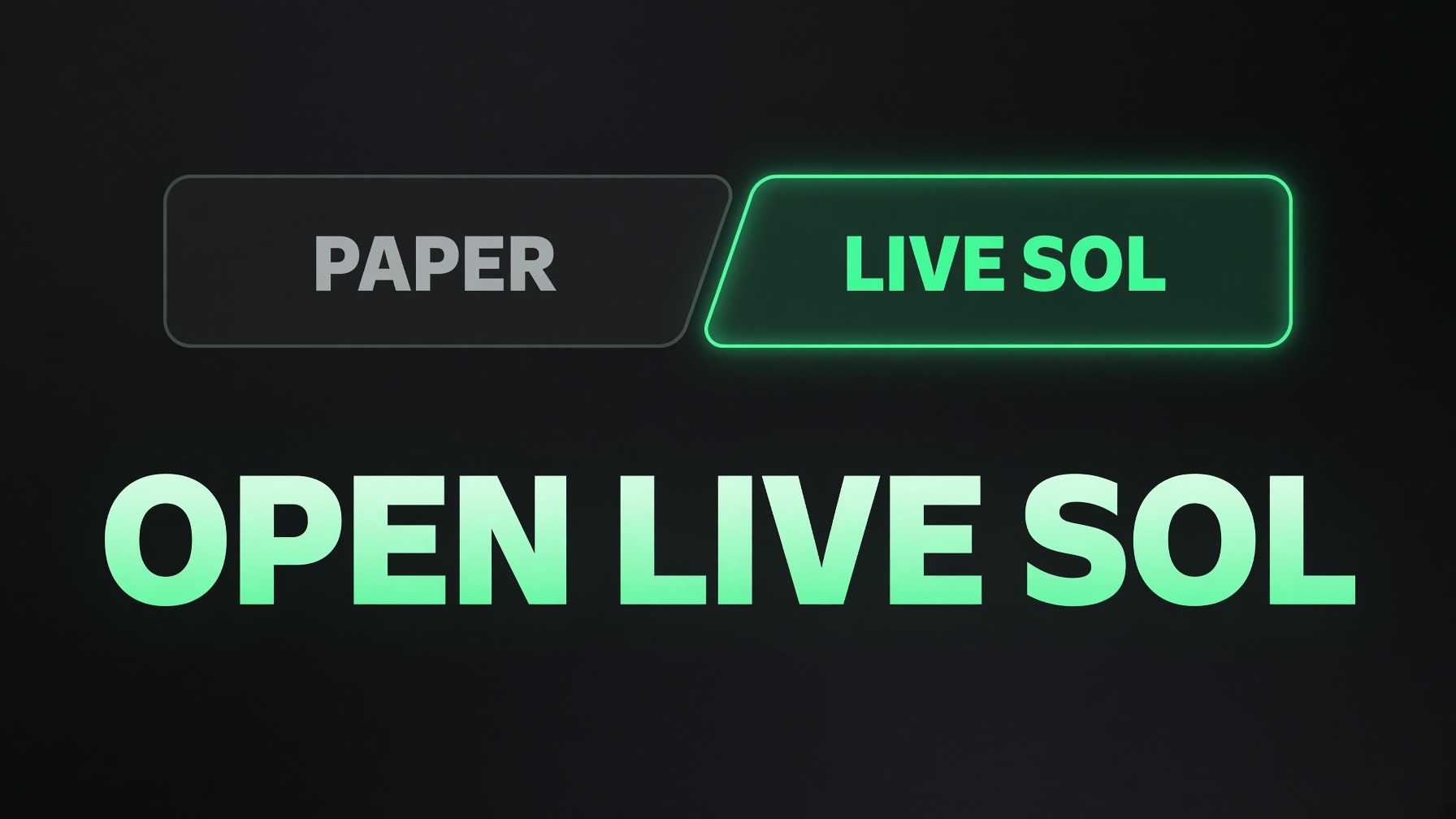 The Live SOL tab is selected next to Paper.