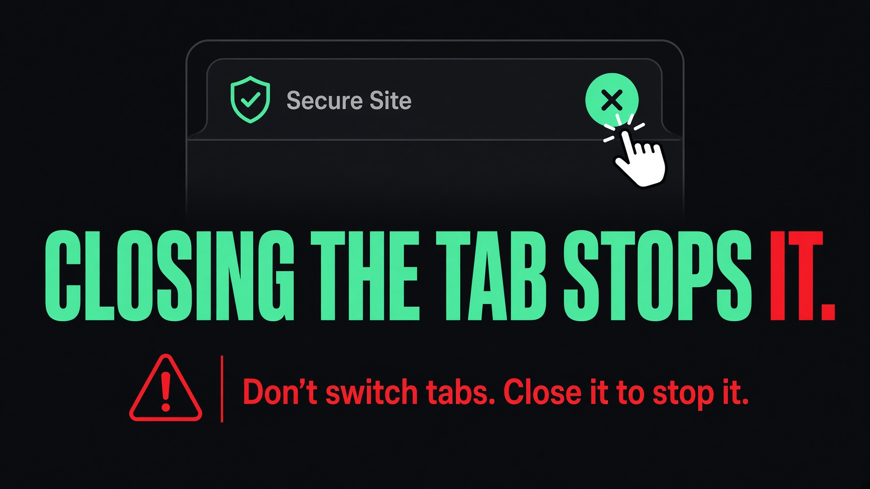 Closing the browser tab stops the site bot.